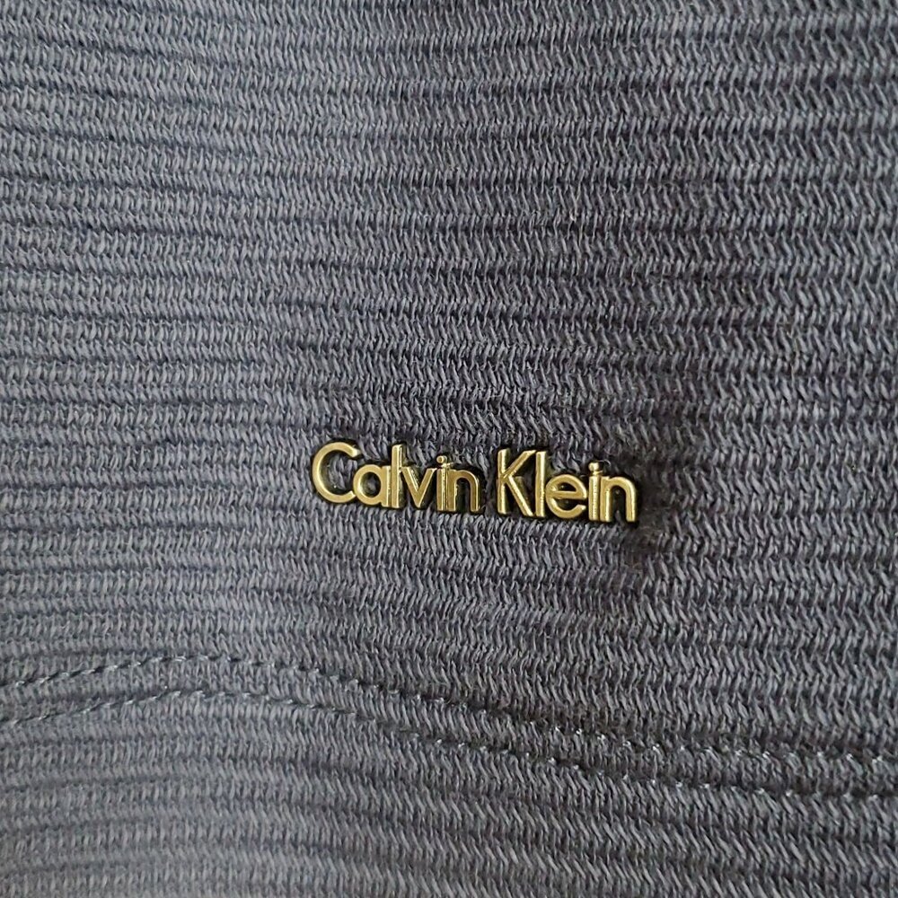 Calvin Klein Sweater Mens Large Blue Shawl Collar Pullover‎ Preppy Casual Cotton - Picture 4 of 13